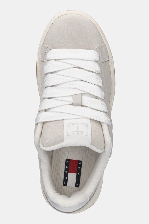 Σουέτ sneakers Tommy Jeans TJW SKATE SNEAKER μπεζ EN0EN02808