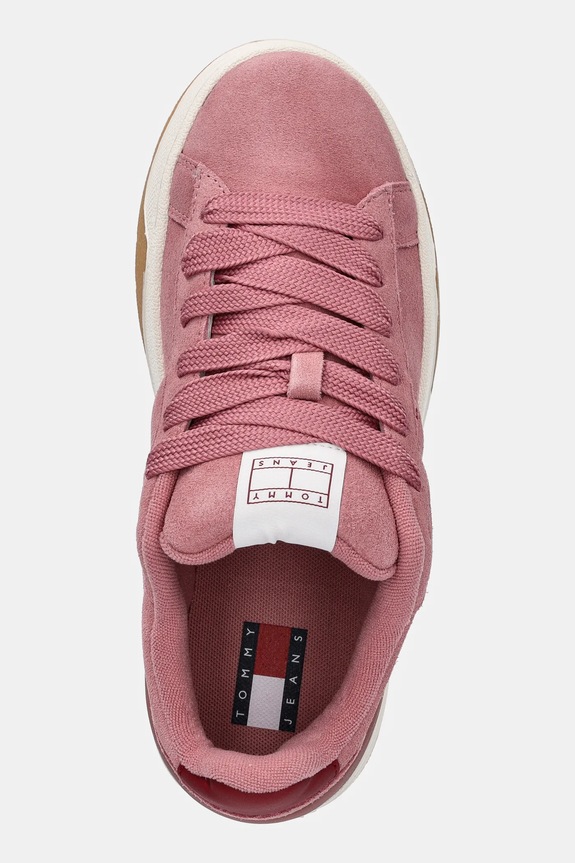 Σουέτ sneakers Tommy Jeans TJW SKATE SNEAKER ροζ EN0EN02808