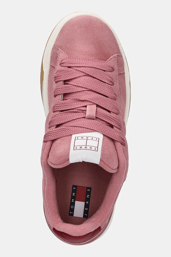 Σουέτ sneakers Tommy Jeans TJW SKATE SNEAKER ροζ EN0EN02808