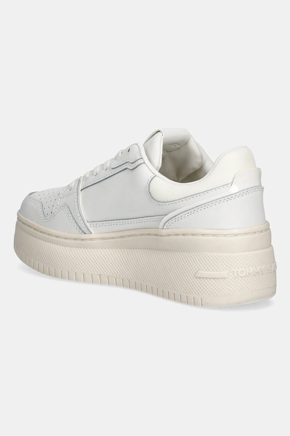 Obuv Kožené tenisky Tommy Jeans TJW RETRO BASKET FLATFORM EN0EN02840 biela