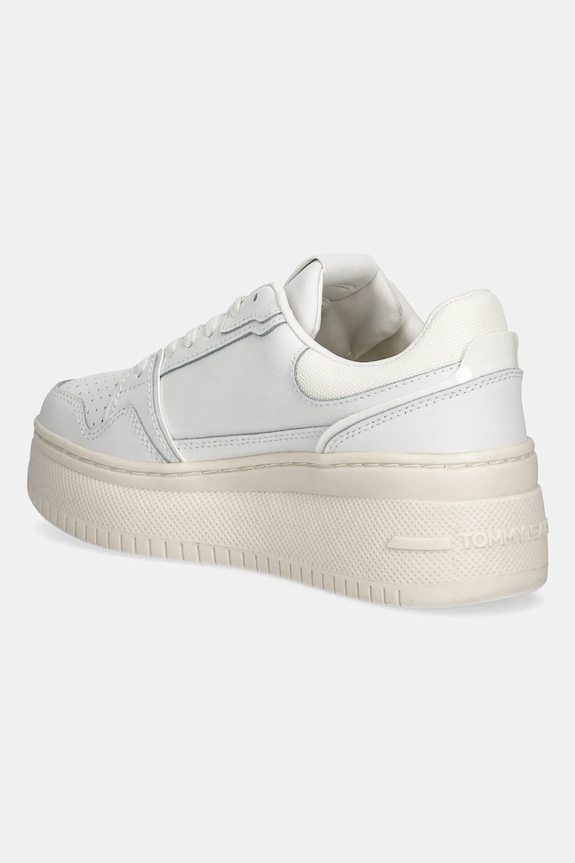 Obuv Kožené tenisky Tommy Jeans TJW RETRO BASKET FLATFORM EN0EN02840 biela