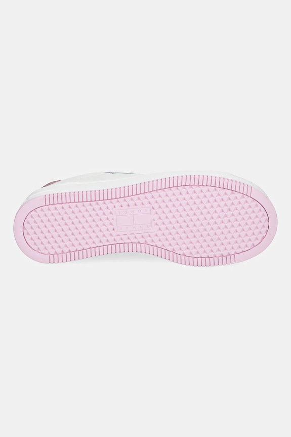 Kožne tenisice Tommy Jeans TJW FLATFORM PATENT SNEAKER EN0EN02864 bijela