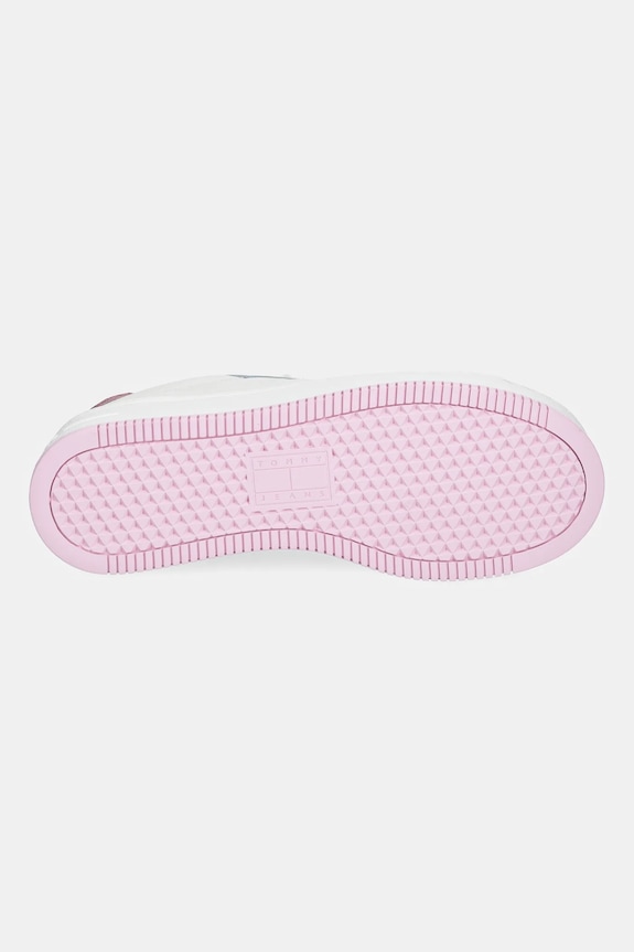 Kožne tenisice Tommy Jeans TJW FLATFORM PATENT SNEAKER EN0EN02864 bijela