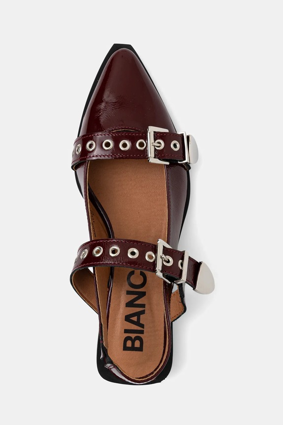 Kožené baleríny Bianco BIAVICTORIA burgundské 11252159