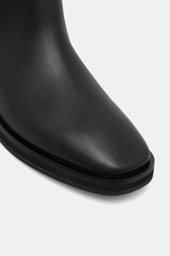 Kožené čižmy Calvin Klein FORMAL UTK BOOT LTH hnedá HW0HW02599