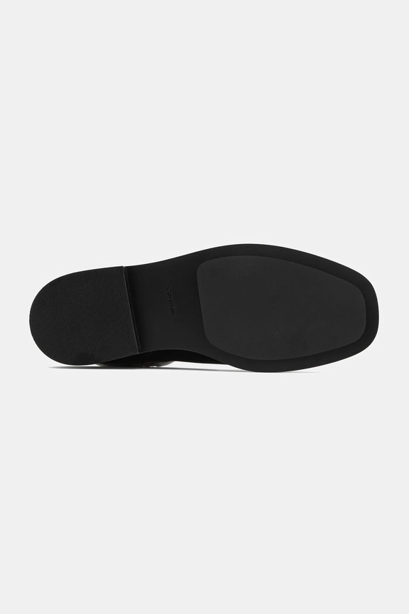 Kožené čižmy Calvin Klein FORMAL UTK BOOT LTH HW0HW02599 hnedá
