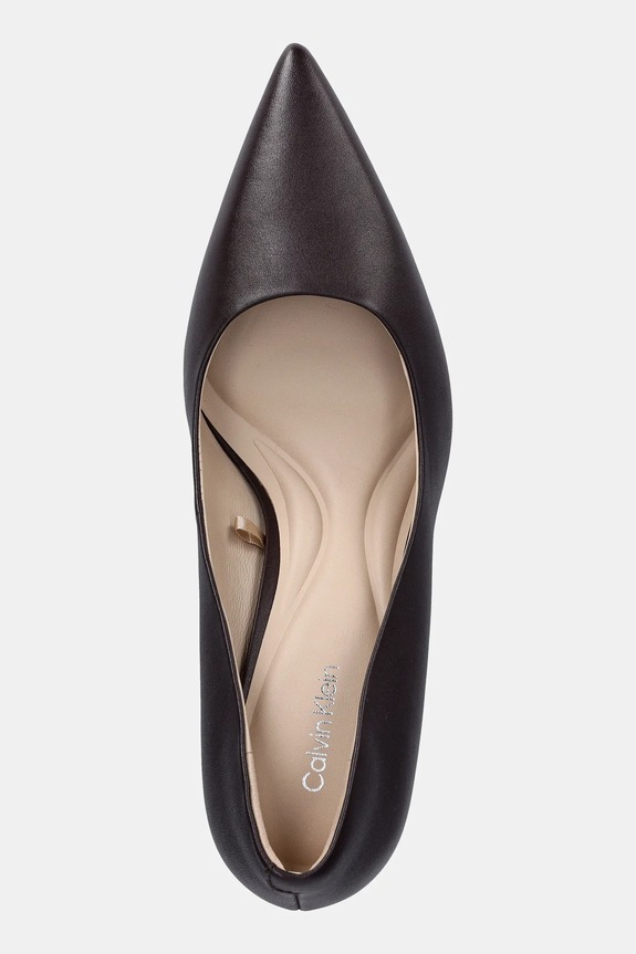 Usnjene visoke pete Calvin Klein ESS STILETTO 70 bordo HW0HW02607