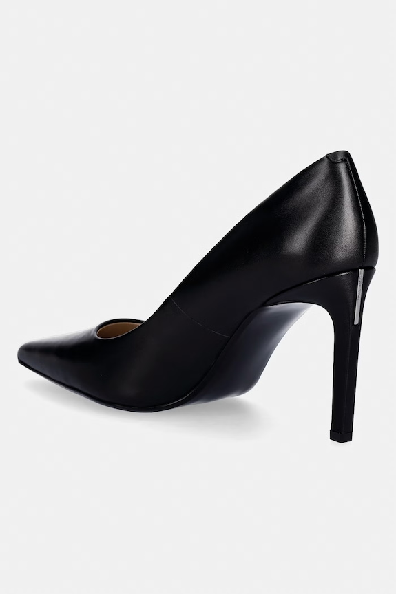 Încălțăminte Calvin Klein stiletto din piele ESS STILETTO 90 HW0HW02608 negru