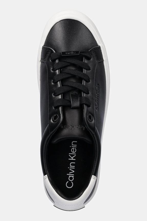 Δερμάτινα sneakers Calvin Klein LACE-UP SNEAKER LTH CK μαύρο HW0HW02673