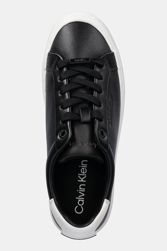 Δερμάτινα sneakers Calvin Klein LACE-UP SNEAKER LTH CK μαύρο HW0HW02673