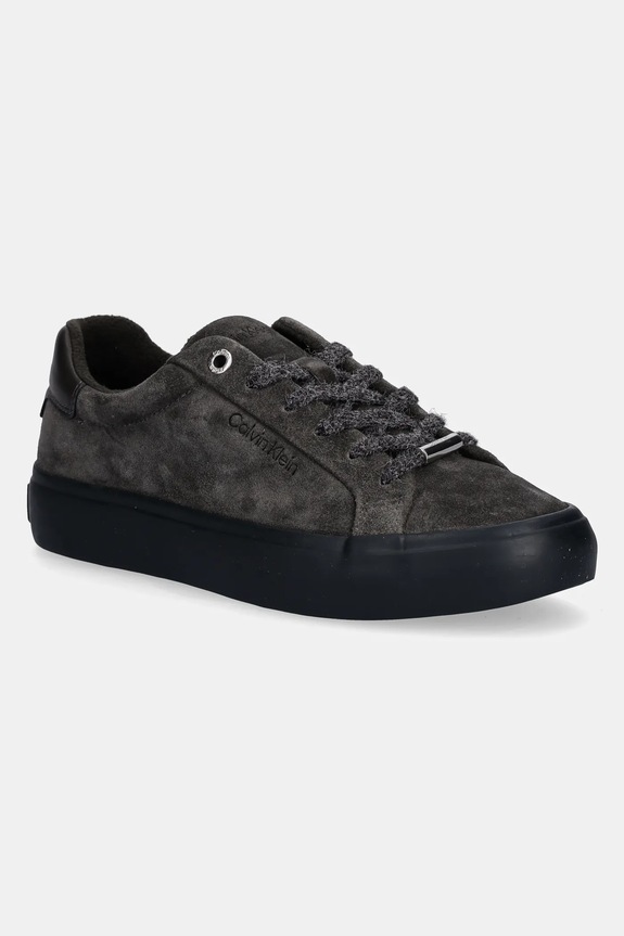 Σουέτ sneakers Calvin Klein LACE-UP SNEAKER SUEDE/WL CK άλλο πράσινο HW0HW02679