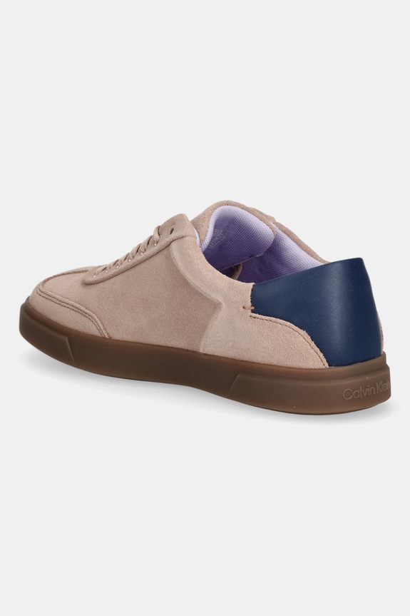 Scarpe Calvin Klein sneakers in pelle LOW PRO CUPS LACE UP HW0HW02683 beige