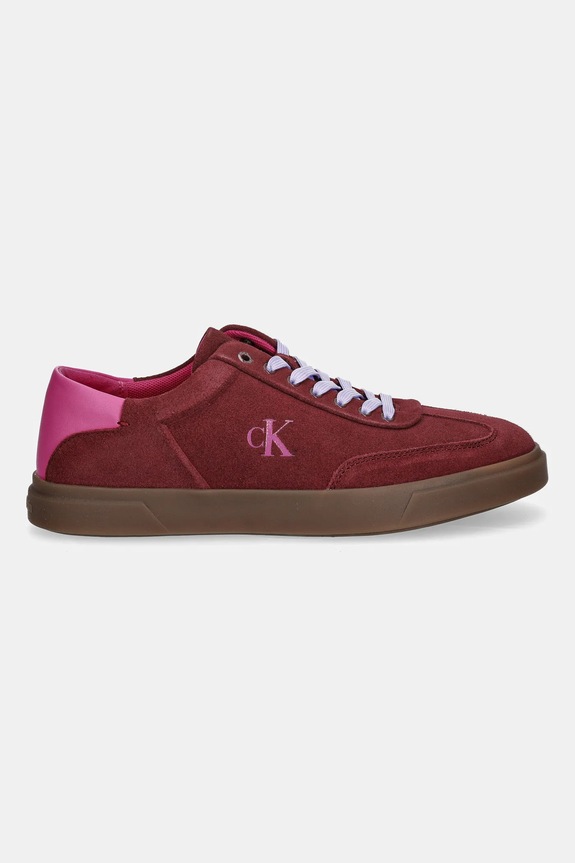 Calvin Klein sneakers in pelle LOW PRO CUPS LACE UP HW0HW02683 granata AW25