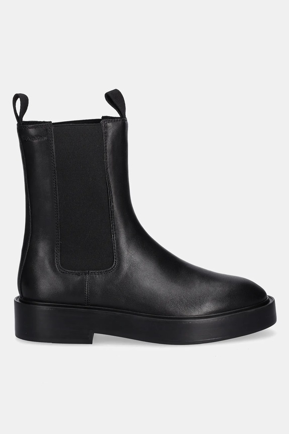 Kožené topánky chelsea Calvin Klein CONVATE WELT CHELSEA LTH YW0YW01905 čierna AW25
