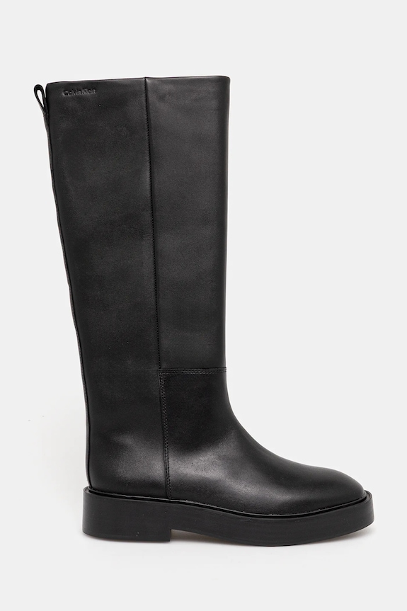 Calvin Klein stivali in pelle CONCAVE WELT UKT BOOT LTH YW0YW01910 nero NC25