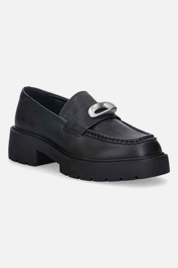 Calvin Klein bőr mokaszin CHUNKY LOAFER LTH HW nappa bőr fekete YW0YW01912