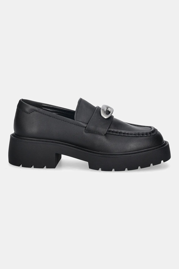 Calvin Klein bőr mokaszin CHUNKY LOAFER LTH HW YW0YW01912 fekete AW25