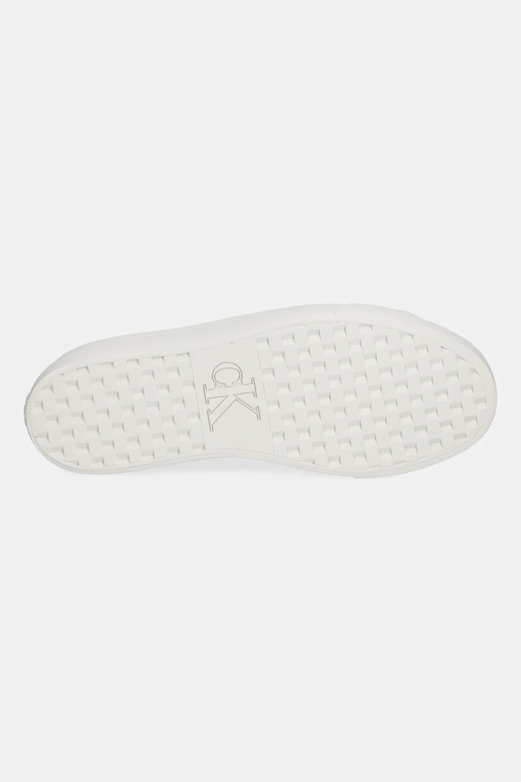 Tenisky Calvin Klein VULC FLATF LACE UP LTH CK YW0YW01932 bílá