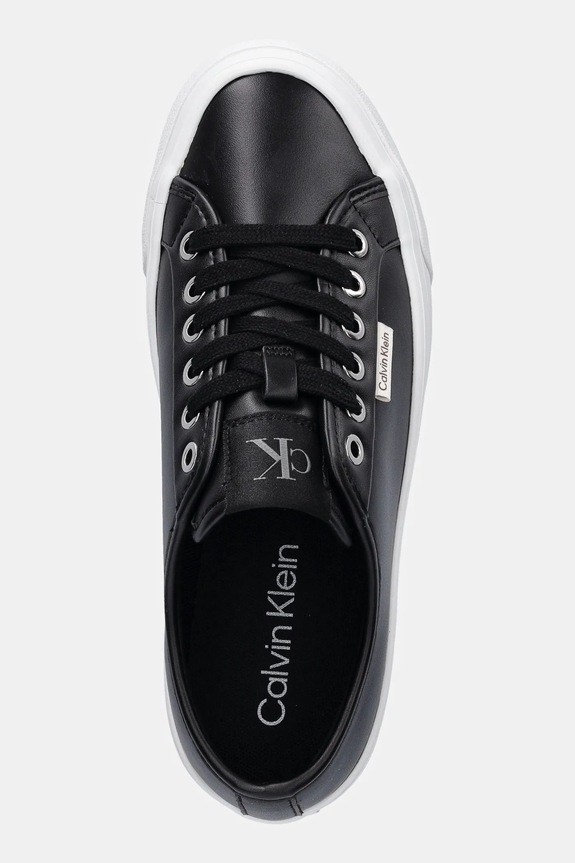 Tenisice Calvin Klein VULC FLATF LACE UP LTH CK crna YW0YW01932