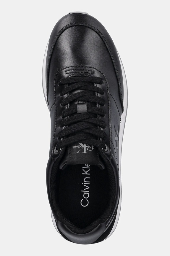 Tenisky Calvin Klein RETRO RUNNER LACE UP LTH MG čierna YW0YW01942