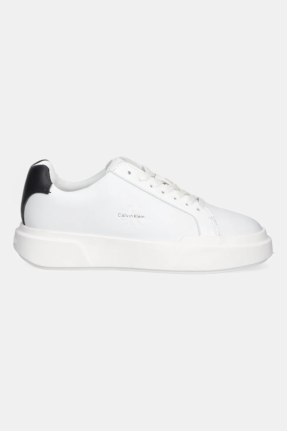 Kožené tenisky Calvin Klein CHUNKY CUPSOLE LACEUP LTH YW0YW01947 biela AW25