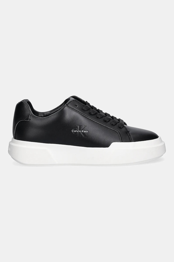 Kožne tenisice Calvin Klein CHUNKY CUPSOLE LACEUP LTH YW0YW01947 crna AW25