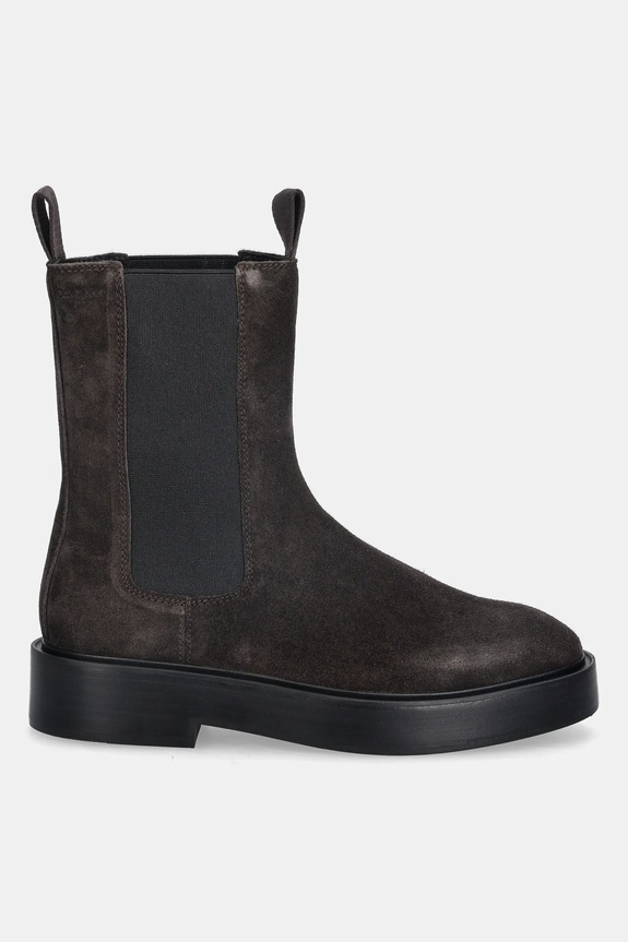 Semišové topánky chelsea Calvin Klein CONVAVE WELT CHESEA SUEDE YW0YW01969 hnedá AW25
