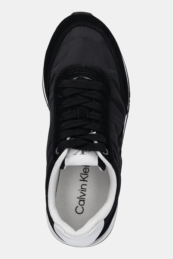 Calvin Klein RETRO RUNNER LACE UP NYLON MG sneakersy damskie czarny YW0YW01990