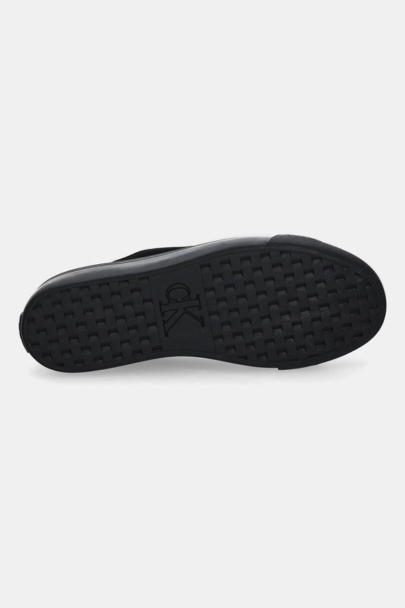 Σουέτ sneakers Calvin Klein VULC FLATF LACE UP SUE/WL CK YW0YW02000 μαύρο