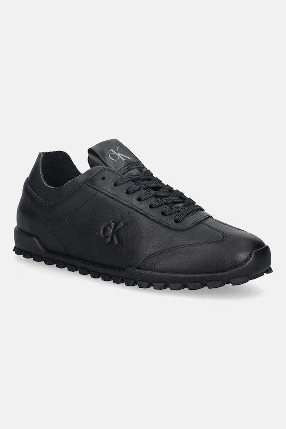 Calvin Klein sneakers din piele LOW PROFILE RUNNER LTH MG piele negru YW0YW02049