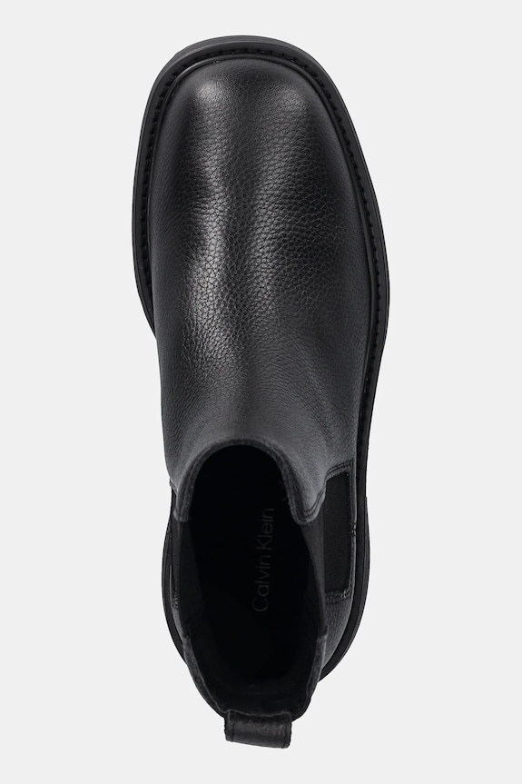 Kožené topánky chelsea Calvin Klein CHUNKY CHELSEA BOOT LTH čierna YW0YW02072