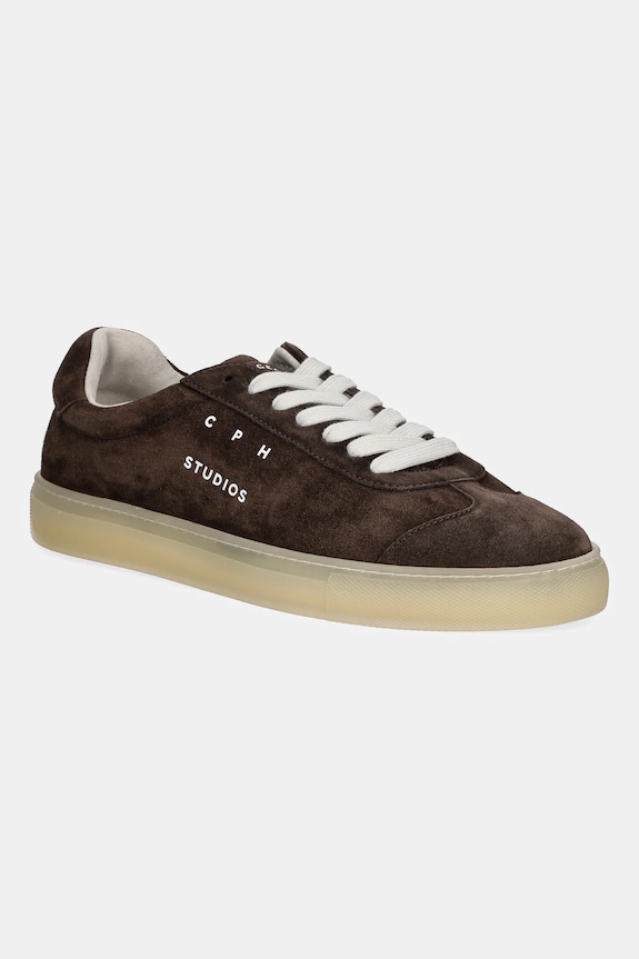 Tenisice od brušene kože Copenhagen Suede ravni smeđa CPH433