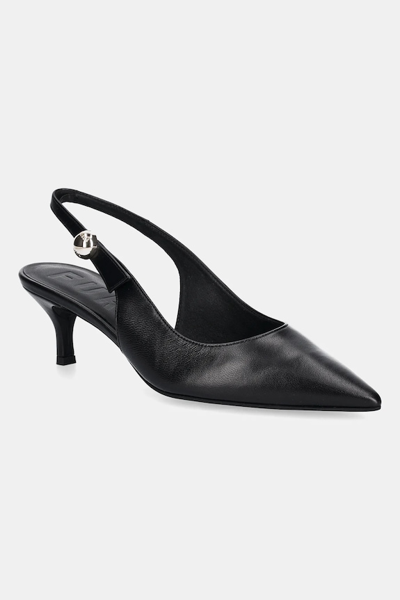 Kožené lodičky Furla Sfera Slingback přírodní kůže černá YJ07SFE.X30000.O6000