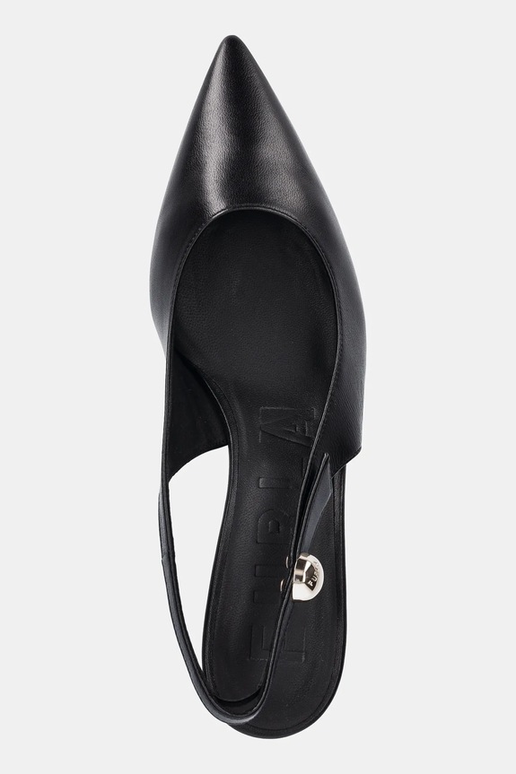 Kožené lodičky Furla Sfera Slingback černá YJ07SFE.X30000.O6000
