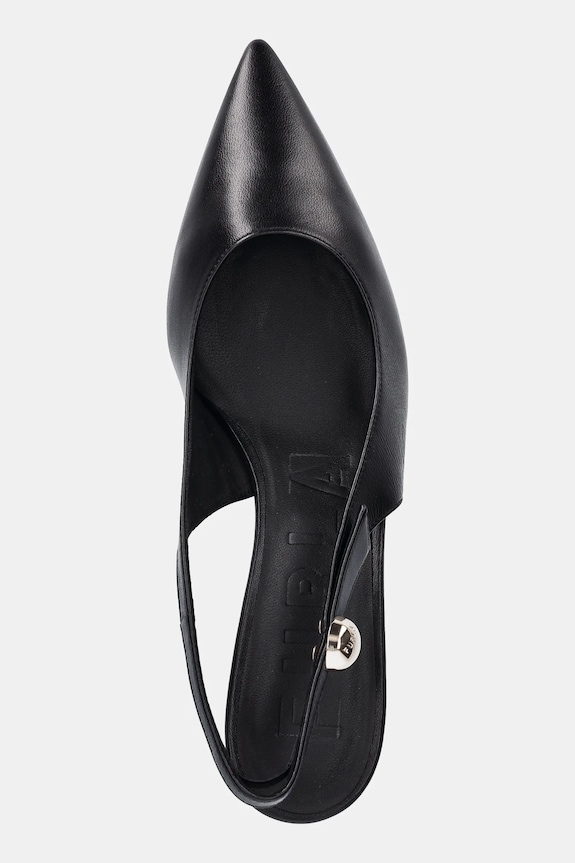 Kožené lodičky Furla Sfera Slingback černá YJ07SFE.X30000.O6000