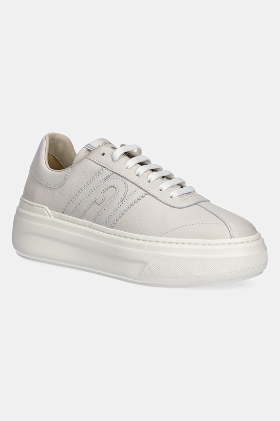 Δερμάτινα sneakers Furla Nuage Lace-Up Sneaker πλατφόρμα μπεζ YJ88NUA.BX4071.1704S