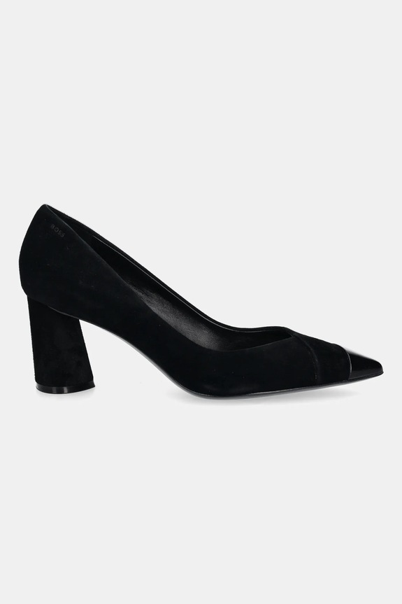 BOSS szpilki zamszowe Gracey 50548592.001 czarny AW25
