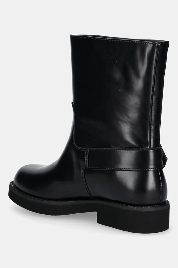 Cipők BOSS bőr csizma Eleri 50548759.001 fekete