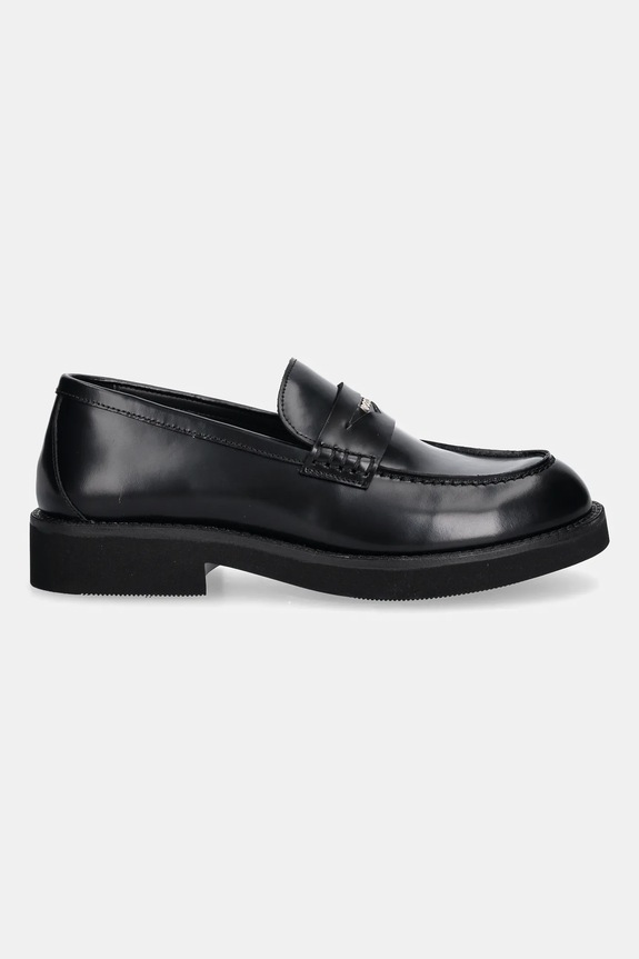 Kožne mokasinke BOSS Eleri 50548761.001 crna AW25