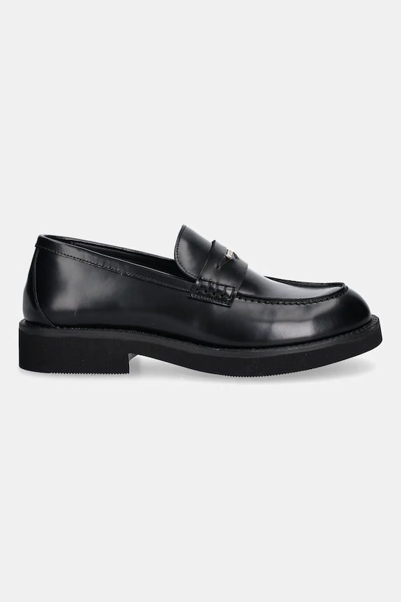 Kožne mokasinke BOSS Eleri 50548761.001 crna AW25