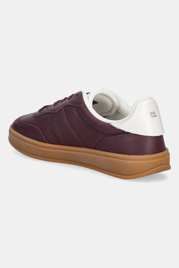 Obutev Usnjene superge Tommy Hilfiger TH HERITAGE SNEAKER SHINY FW0FW08823 bordo