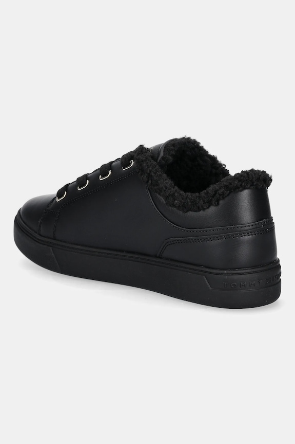 Παπούτσια Δερμάτινα sneakers Tommy Hilfiger CASUAL CUPSOLE SNEAKER WL FW0FW08824 μαύρο