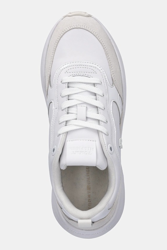 Tommy Hilfiger sneakersy skórzane TH CHUNKY RUNNER PATENT biały FW0FW08840