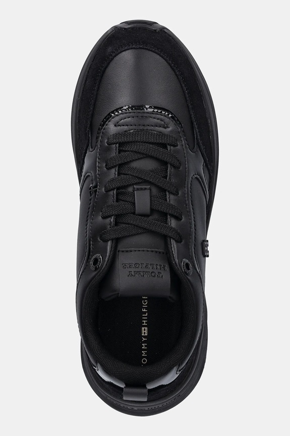Tommy Hilfiger sneakersy skórzane TH CHUNKY RUNNER PATENT czarny FW0FW08840