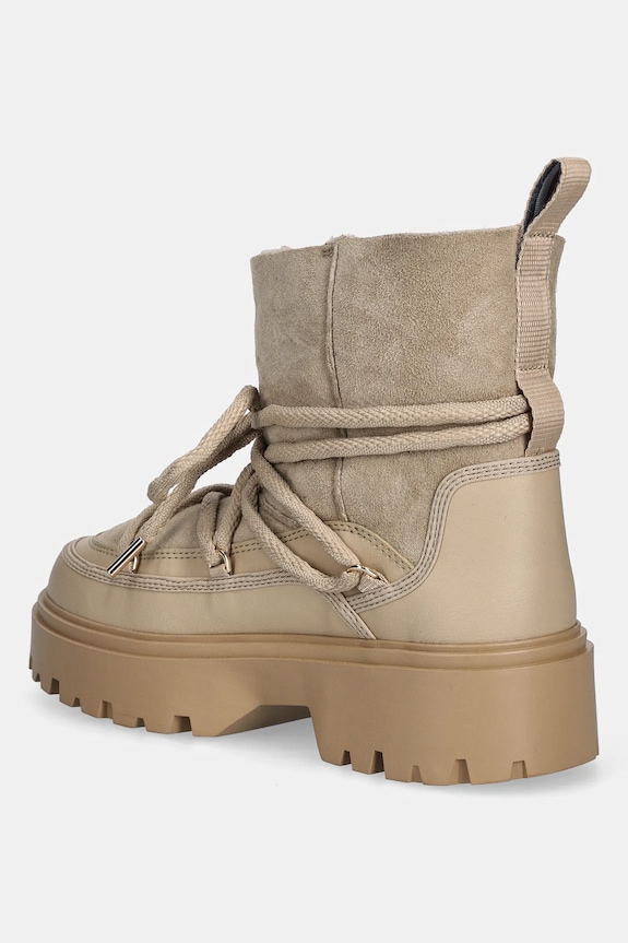Παπούτσια Μπότες χιονιού Tommy Hilfiger REAL SHEARLING LACEUP FW0FW08996 μπεζ
