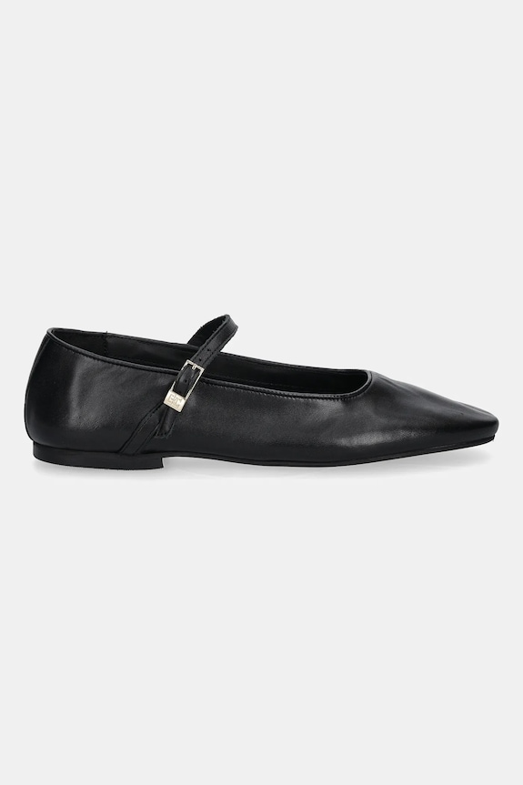 Tommy Hilfiger baleriny skórzane SMOOTH LEATHER MARYJANE FW0FW09152 czarny AW25