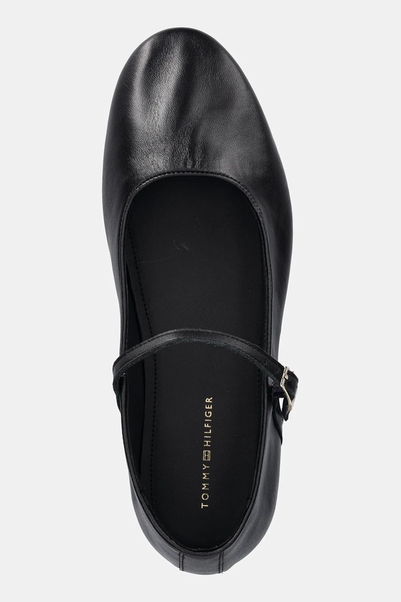 Tommy Hilfiger baleriny skórzane SMOOTH LEATHER MARYJANE czarny FW0FW09152