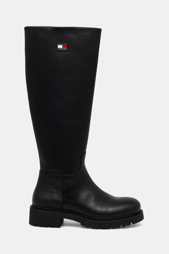 Tommy Jeans cizme TJW STRETCHY LONG SHAFT EN0EN02828 negru AW25