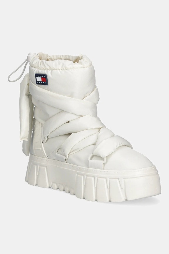 Snehule Tommy Jeans TJW CHUNKY SNOW BOOT NYLON zateplené béžová EN0EN02842