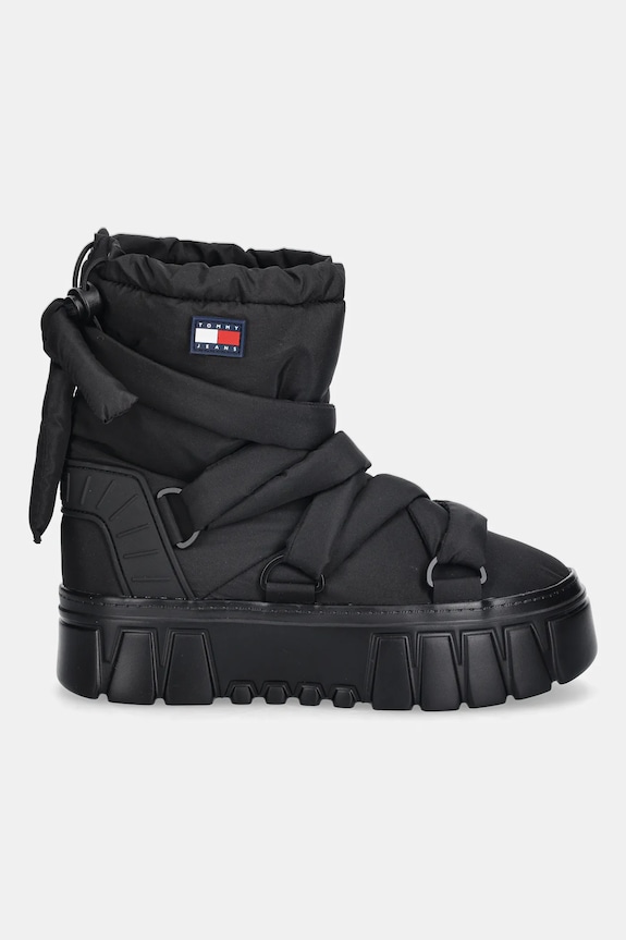 Tommy Jeans cizme de iarnă TJW CHUNKY SNOW BOOT NYLON EN0EN02842 negru AW25